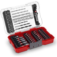 Teknocan Marketing Orijinal M-Case 39-Parça Darbeye Dayanıklı Set (25 mm Uçlar, Metal Matkap, Ahşap, Taş, 60 mm Tutucu, Lokma Anahtar, Havşa Ucu, Saklama Kutusu Dahil) - 49108759