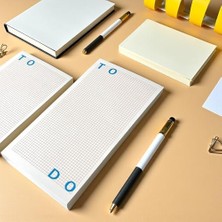 Teknocan Marketing Masaüstü Planlayıcı | Kopar-At Kareli Not Kağıdı Not Defteri | 150 Yaprak, 90 gr Ivory Kağıt | Uzun Form Planlayıcı – 226X118 mm (To Do)