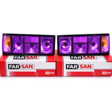 FARSAN Tofaş Doğan Şahin Slx Şeffaf Mor Arka Stop Lamba Takımı Sağ Sol