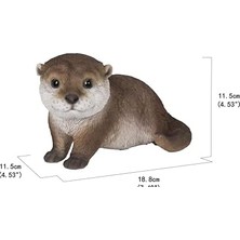 Teknocan Marketing Hi- Ltd 87991-A Otter Öne Eğilen Heykelcik, 18,8 cm Uzunluk