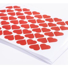 Teknocan Marketing Dikey Şerit Kalpli Sticker Seti, 1200 Adet