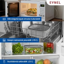 Teknocan Marketing 6'lı Saklama Kabı Seti, Iç Içe Geçebilen Kaplar, Piknik Kutusu, Çok Amaçlı Kutular, Mikrodalgaya Uyumlu, Buzdolabı Kapları, Bpa