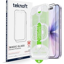 Teknocan Marketing 17 Için Kolay Kurulum Kitli Takılırken Camın Altında Kesinlikle Toz Bırakmayan Ekstra Güçlendirilmiş Tam Koruma Sağlayan Pürüzsüz Lazer Kesim Premium Ekran Koruyucu Kırılmaz Cam