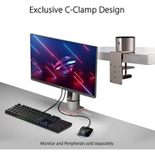 Teknocan Marketing Rog Monitör Masa Montaj Kiti ACL01 Çoğu 24 "ila 49" Pg ve Xg Serisi Modelini Destekler, Olmayan Monitör, Montaj Tabanı, C Kelepçesi, Hızlı ve Kolay Kurulum ile Uyumlu Değil