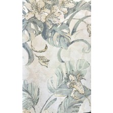 Sultan Dekorasyon Ithal 16M2 Duvar Kağıdı 3boyutlu Yeni  Çiçek Desen Simli Silinebilir