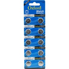 Oxford Alkalin Düğme Pil LR44 1,55 V 10 Adet Tek Kullanımlık Yüksek Performanslı