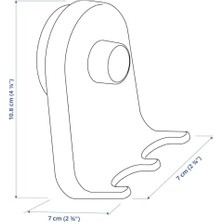 Teknocan Marketing Vantuzlu Kanca, Gri-Yeşil, 7X11 cm