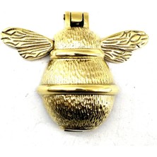 MiraLive Antika Tarz Dekoratif Pirinç Arı Kapı Tokmağı, Taktak - KÜÇÜK,123X150MM, Sarı