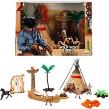 Teknocan Marketing West Hero Kovboy Oyun Set Set Kızıldereli Çadır Müzikli/ışıklı