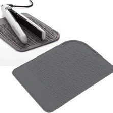 Teknocan Marketing Saç Maşası Isıya Dayanıklı Silikon Mat Çok Fonksiyonlu Kaymaz Düz Silikon Isıya Dayanıklı Mat