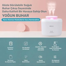 Teknocan Marketing Npo IHOME14 Rgb Renkli 3300ML Aromaterapi Difüzör Ultrasonik Hava Nemlendirici Buhar Makinesi