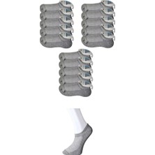 Al-Fil Teknoloji Gri Erkek Görünmez Çorap 15 Çift