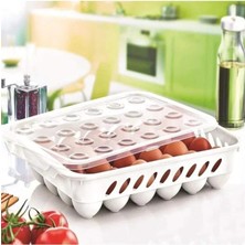 Al-Fil Teknoloji Yumurta Kapalı Saklama Kabı 24'lü Beyaz