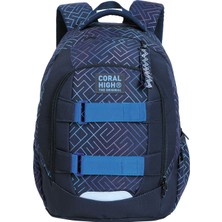 Coral High Lacivert Çizgi Desenli Okul Sırt Çantası 24436
