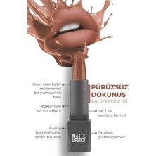 Teknocan Marketing Yoğun Renk Veren Uzun Süre Kalıcı Nemlendirici Kadifemsi Mat Ruj - Matte Lipstick 404 Warm Caramel