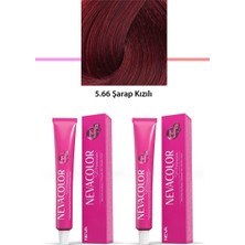 Al-Fil Teknoloji 2 Li Set Premium 5.66 Şarap Kızılı - Kalıcı Krem Saç Boyası 2 x 50 G Tüp