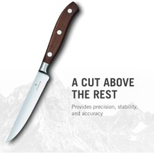 Teknocan Marketing 2 7.7240.2W Büyük Maitre Tırtıklı Steak Bıçak Seti Siyah Seti