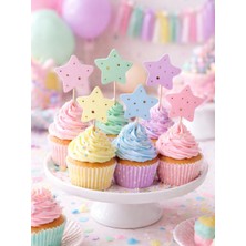 Parti Adresi Yıldız Kürdan Makaron Renkler 10'lu