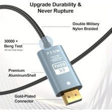 Teknocan Marketing Dp To Dp Kablo, 8k 60Hz 200CM Yüksek Hızlı, Displayport Kablo 2 Metre Kablo Uzunluğu Displayport To Displayport Kablo 200CM ZR856