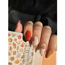 Teknocan Marketing Portakal Tırnak Dövmesi, Tırnak , Nail Art, Tırnak Sticker