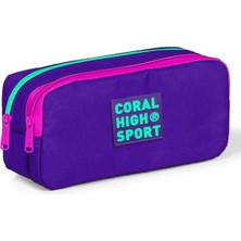 Teknocan Marketing Sport Iki Gözlü Mor Kalem Çantası