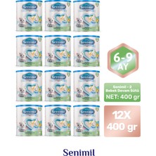 Senimil 2 Bebek Devam Sütü 400 gr (6-9 Ay) 12 Li Avantaj Paketi
