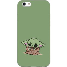 Delixa iPhone 6s ile Uyumlu Yeşil Yoda Telefon Kılıfı
