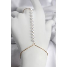 Store Mania Ieg™ 316L Çelik Gold Renk Sıralı Incili Model Kadın Şahmeran