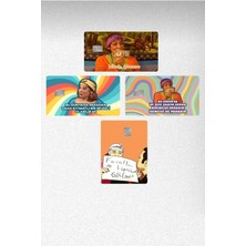 Teknocan Marketing 4 Çeşit Cennet Mahallesi Pembe Kart Kaplama - &kredi&papara&tosla Ulaşım Kartı Etiketi