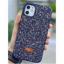 Teknocan Marketing 11 ile Uyumlu Elmas Tasarımlı Taşlı Işıltılı Parlak Pırlanta Silikon Kılıf