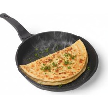 Teknocan Marketing Alüminyum Döküm Kızartma Tavası | 6mm Kalınlık, Tek Saplı Yapışmaz Yüzey | Eşit Isı Dağılımı | Sağlam ve Dayanıklı Yapı | 28CM ve 24CM Boyut Seçenekleri (28 Cm)