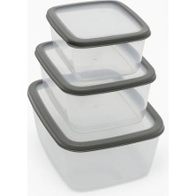 Teknocan Marketing 3’lü Sızdırmaz Saklama Kabı Seti | 1600ML + 2800ML + 4600ML | Şeffaf Plastik Yemek Kabı | Gıda Saklama & Mutfak Organizer Kutusu | Mikrodalga ve Buzdolabı Uyumlu