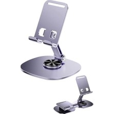 Teknocan Marketing Metal Alüminyum 360 Derece Dönebilen Yk Masa Üstü Telefon Tutucu, Yüksekliği Ayarlanabilir, Profosyonel Kullanıma Uygun, Darbelere Dayanıklı, Tüm Telefonlara Uyumludur