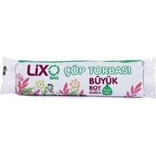 Al-Fil Teknoloji Büyük Boy Çöp Torbası 65 x 80 cm 10 Lu Rulo x 1 Paket = 10 Adet (Mavi)