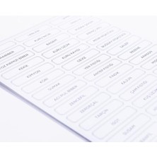 Teknocan Marketing Karışık Baharat, Bakliyat, Kuruyemiş Sticker Seti, 675 Adet