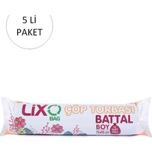 Al-Fil Teknoloji Battal Boy Çöp Torbası 75 x 90 cm 10 Lu Rulo x 5 Paket = 50 Adet (Mavi)