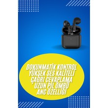 Al-Fil Teknoloji En Çok Tercih Edilen Bluetooth Kulaklık Mikrofonlu Silikonsuz Dokunmatik Kontrol