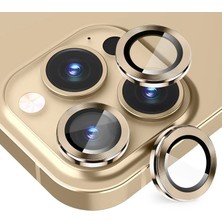 Al-Fil Teknoloji Ally iPhone 14 Pro-14 Pro Max 3D Metal Çerçeveli Kamera Lens KORUYUCU-(5775)