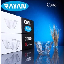 Al-Fil Teknoloji Rayan Cono 6'lı Büyük Cam Kase