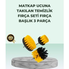 Al-Fil Teknoloji Matkap Uyumlu Temizlik Fırçası Seti 3’lü Çok Amaçlı