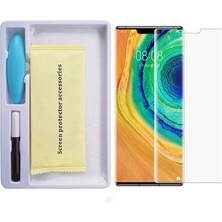 Al-Fil Teknoloji Huawei Mate 30 Pro Full Liquid+Uv Işık 3D Kırılmaz Cam Ekran KORUYUCU-(5775)