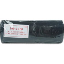 Al-Fil Teknoloji Hantal Boy Çöp Torbası 100 x 150 cm 10 Lu Rulo x 1 Paket = 10 Adet (Siyah)