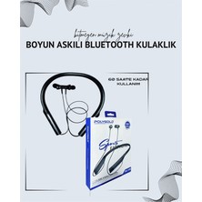 Al-Fil Teknoloji Polygold PG-100 Boyun Askılı Kablosuz Kulaklık – 200 Saat Bekleme Süresi Stereo Ses Mikrofonlu
