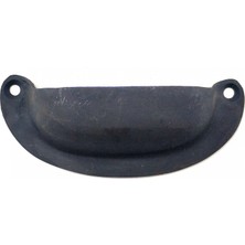 MiraLive Antika Tarz Dekoratif Pirinç Düz Tas Mobilya Kulbu - 37X87 Mm, Oksit