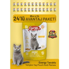 Cat food energy Tavuklu Yetişkin Yaş Kedi Maması 85 G - 24 Adet