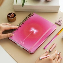 A5 Spiralli Süresiz Renkli Planlayıcı Ajanda Motivasyon Sayfalı Aura Kurdele