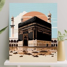 HDY Store Sayılarla Boyama Tuval Seti Kabe Temalı 40X50 cm Fırça ve Boya Dahil Tekil Ürün
