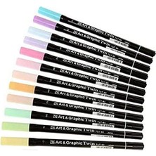 Zıg Art And Graphic Twin Marker-Set, Pastellfarben, 12 Stück