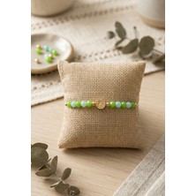 Fi Hediyelik Kadın Doğal Taşlı  Hematit Detaylı Şans Bilekliği Asansör Bileklik