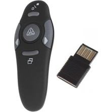 Lazer Sunum ve Slayt Atlama Kumandası Kablosuz Sunum Kalemi Siyah